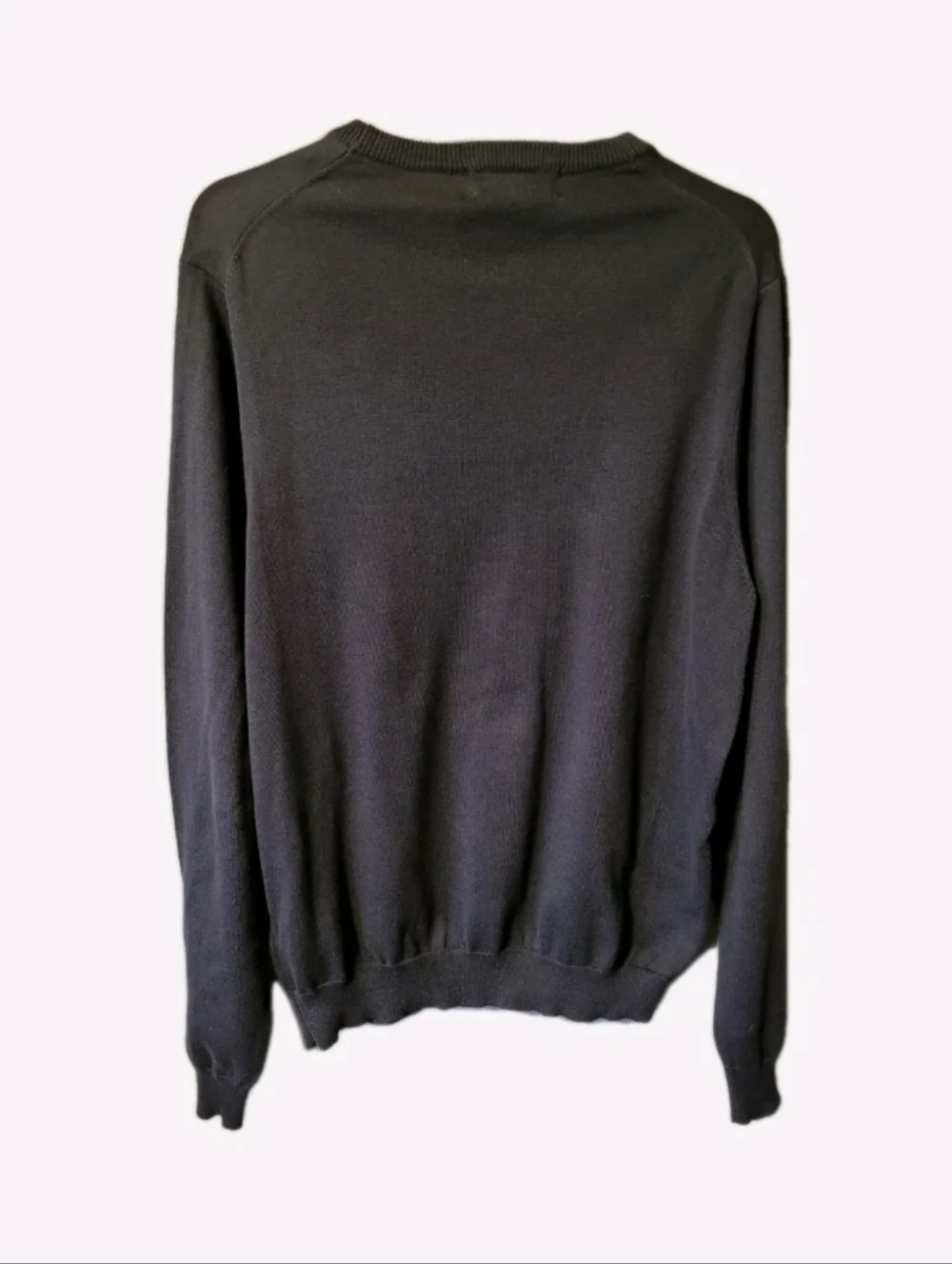 Brooks Brothers Men's Pullover Sweater Medium Black Suprima Cotton Quiet Luxury